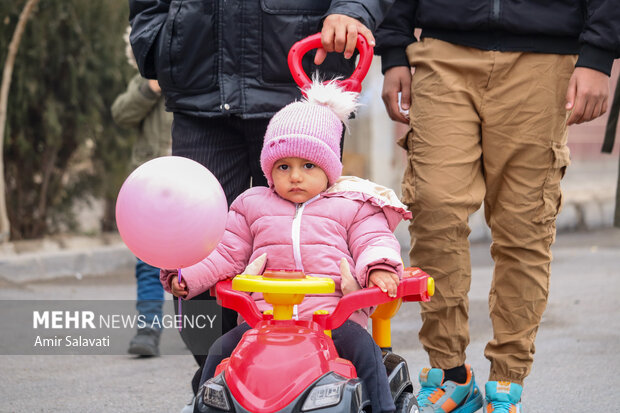 مراسم شادپیمایی نیمه شعبان در سمنان