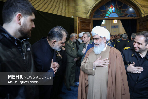 مراسم ترحیم پدر دریادار شهرام ایرانی فرمانده نداجا