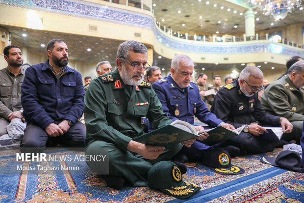 مراسم ترحیم پدر دریادار شهرام ایرانی فرمانده نداجا