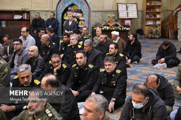 مراسم ترحیم پدر دریادار شهرام ایرانی فرمانده نداجا