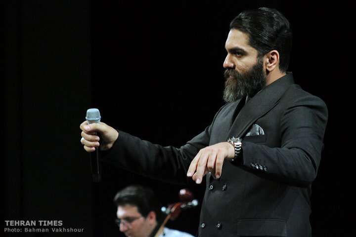 Iranian singer Ali Zand-Vakili performs at Fajr Music Festival