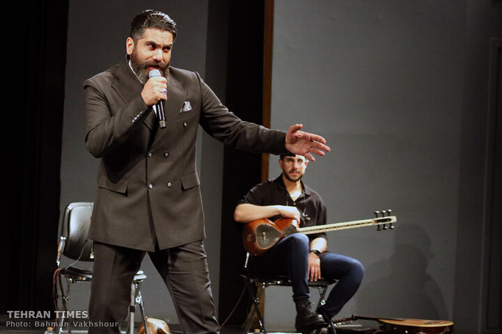 Iranian singer Ali Zand-Vakili performs at Fajr Music Festival