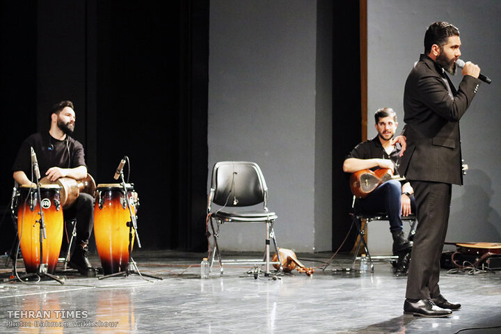 Iranian singer Ali Zand-Vakili performs at Fajr Music Festival