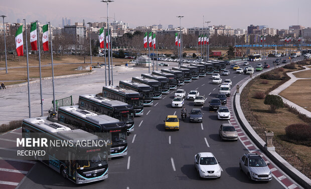 آیین رونمایی و ورود ناوگان حمل‌ونقل برقی شهر تهران