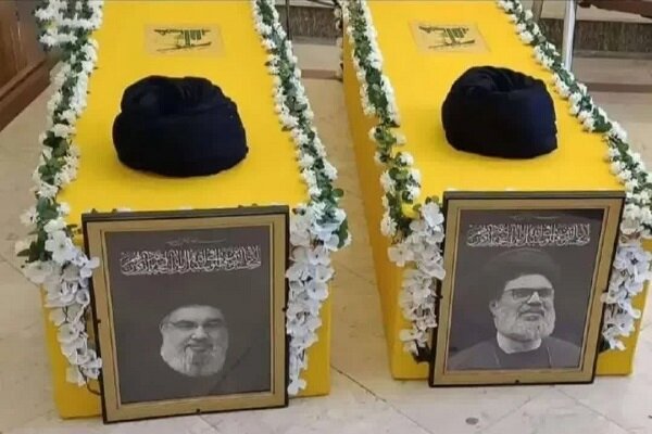 Şehit Nasrullah ve Safiyuddin’in tabutlarından ilk görüntü Şehit Nasrullah ve Safiyuddin’in tabutlarından ilk görüntü