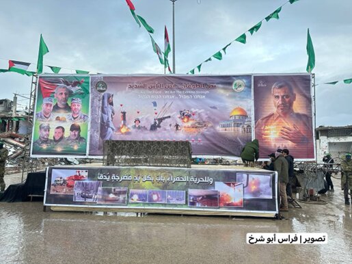 سلاحهای غنیمت گرفته شده از نظامیان صهیونیست در جایگاه تبادل اسرا+ عکس سلاحهای غنیمت گرفته شده از نظامیان صهیونیست در جایگاه تبادل اسرا+ عکس