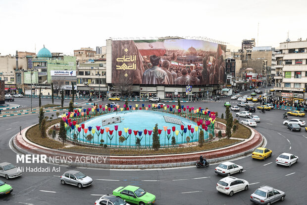 تازهترین طرح دیوارنگاره میدان انقلاب تهران