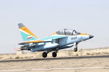 Yak-130 warplane destroys drone during Iranian military drill