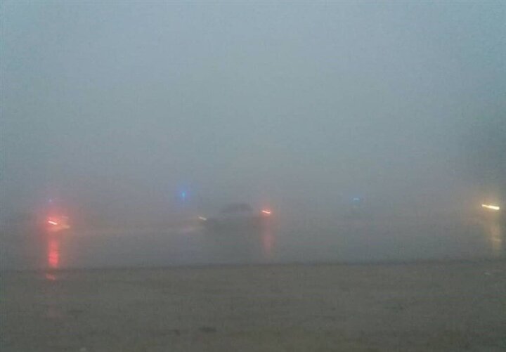 مه در جاده بجنورد به اسفراین