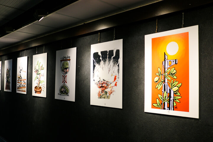 افتتاح نمایشگاه «حماسهای در قاب کارتون؛ از غزه تا لبنان» در شیراز