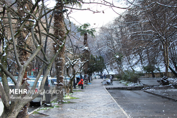 بارش برف بهاری در رودهن