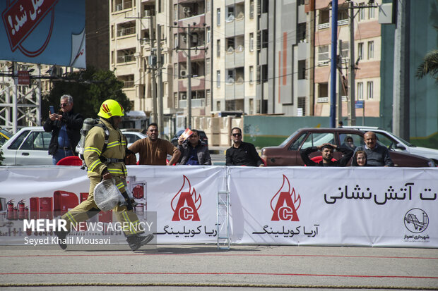 مسابقات آتش نشانی استان خوزستان