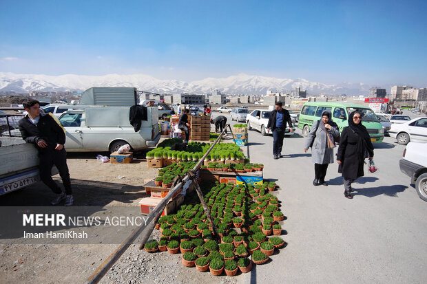 آیین پنجشنبه آخر سال بر سر مزار شهدا در همدان