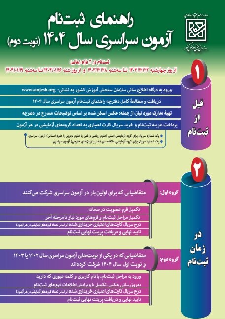 اینفوگرافی نکات مهم ثبت نام کنکور 1404 منتشر شد 3