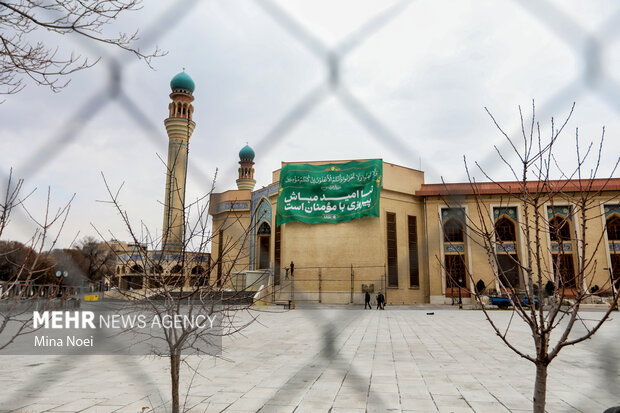 آیین رونمایی از ابرپرچم طرح ملی" زندگی با آیه ها" در تبریز