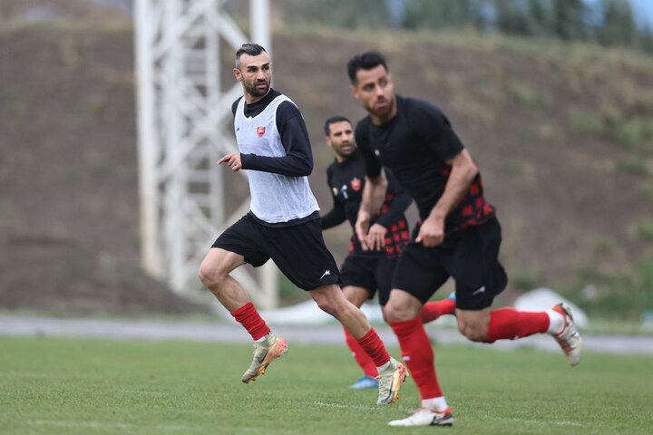 تمرین پرسپولیسی‌ها زیر بارش باران بدون مصدوم