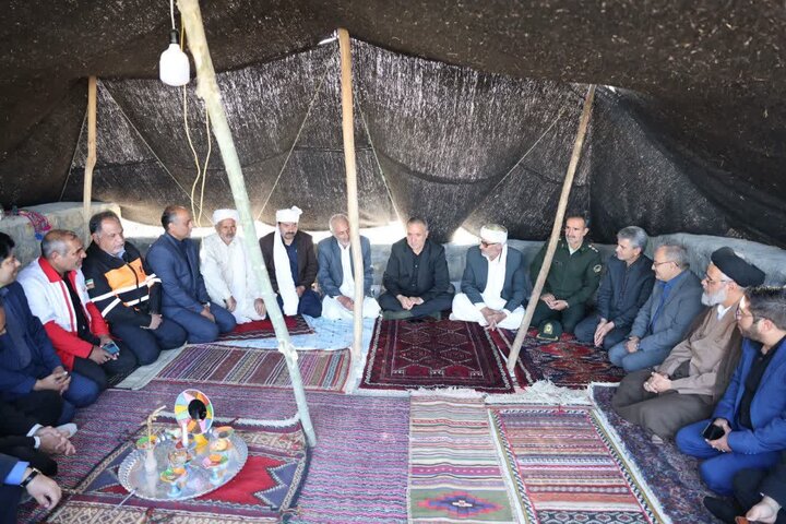 استاندار خراسان جنوبی در سیاهچادر عشایری؛نظارت مستقیم بر خدمات نوروزی