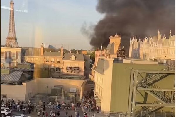 وقوع حریق در «دیزنی لند» آمریکا و تخلیه بازدیدکنندگان+ فیلم