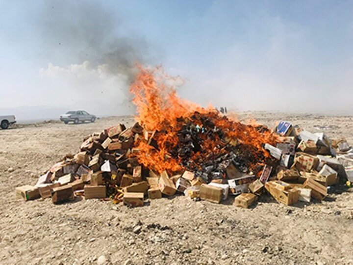 ۲ تن مواد غذایی فاسد و فاقد تاریخ در شهرستان دیلم معدومسازی شد