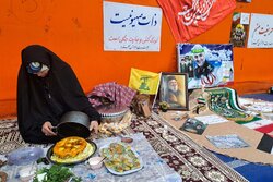 مراسم پخت مقلوبه (قابلی) به رسم بانوان فلسطینی در بجنورد