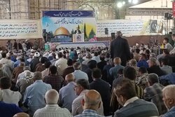 سخنرانی حاجی بابایی در روز قدس اهواز