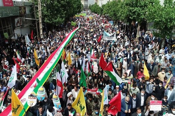خروش مردم ارومیه در راهپیمایی روز قدس
