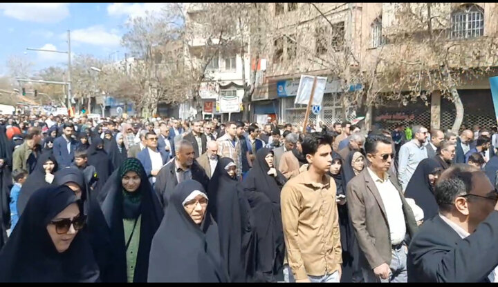 نمایش همبستگی آذربایجان غربی با فلسطین با طنین فریاد«علی العهد یا قدس»