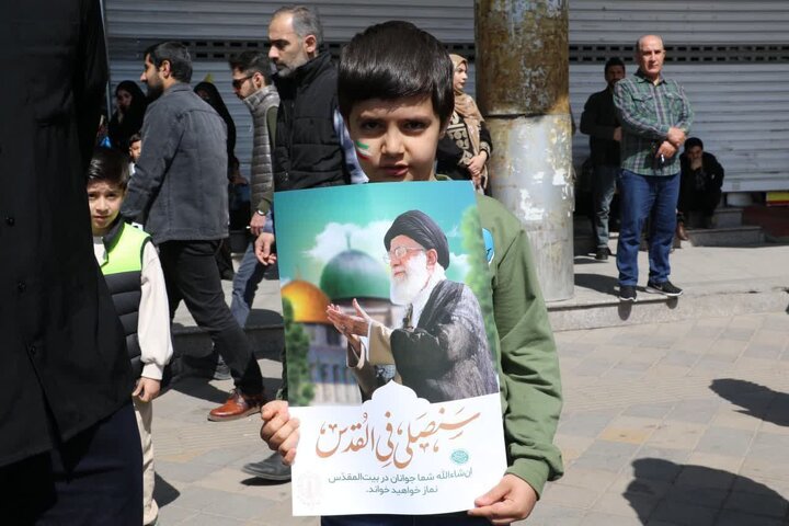 قیام مردم روزه دار اردبیل برای دفاع از فلسطین؛همه آمدند برای آزادی قدس