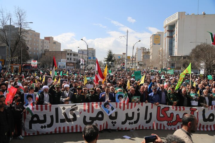 قیام مردم روزه دار اردبیل برای دفاع از فلسطین؛همه آمدند برای آزادی قدس