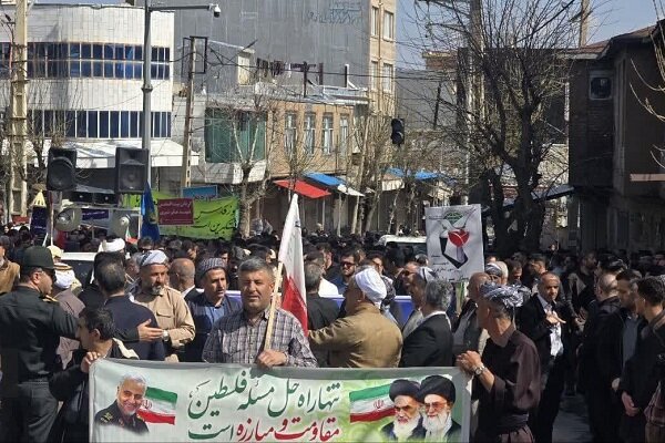 مردم مرزدار جنوب آذربایجان غربی یکصدا «مرگ بر اسراییل» سردادند