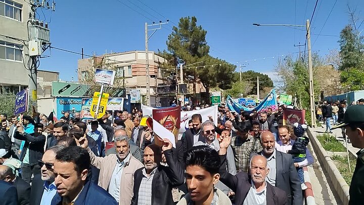 شکوه حضور مردم خلیل آباد در راهپیمایی روز جهانی قدس