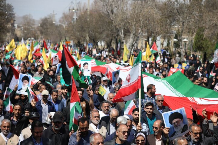 خلق حماسه روزهداران سرزمین آفتاب در راهپیمایی روز قدس