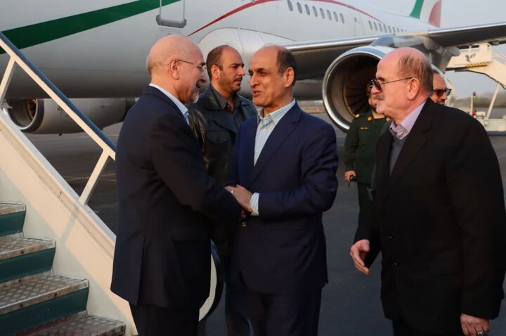 رئیس مجلس وارد گیلان شد