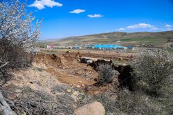 رانش زمین در جاده اردبیل- سراب