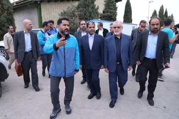 بازدید معاون امنیتی وزارت کشور از ایستگاه شماره ۳ پمپاژ آب در ورزنه