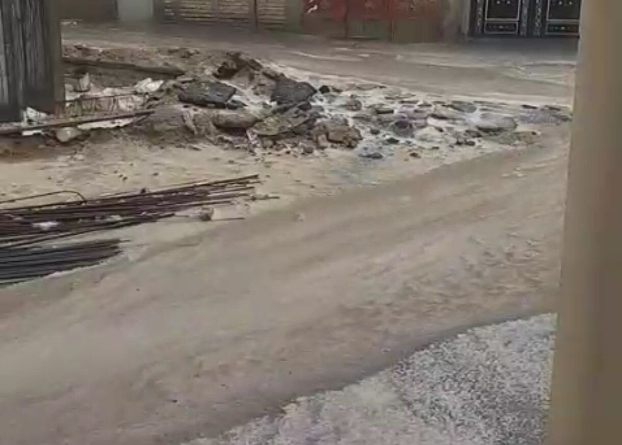 سیل بیسابقه بیجار را در نوردید؛ اختلال در تردد و گرفتاری خودروها