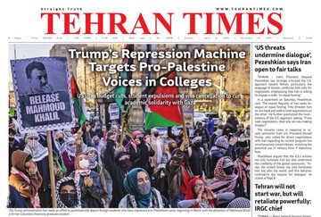 Front pages of Iran’s English dailies on April 6