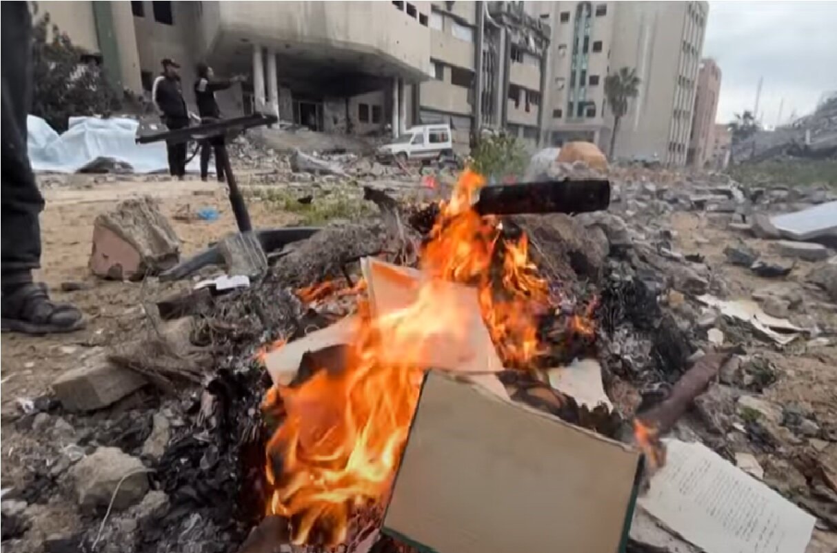 Books for survival: Gazans have to burn books to survive