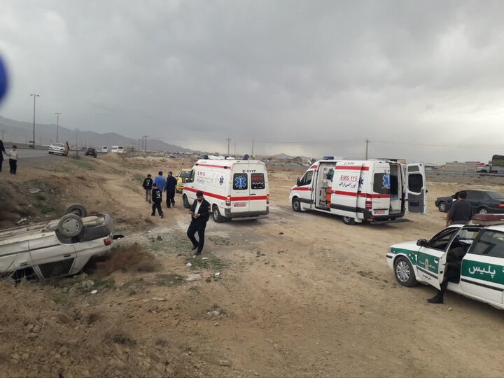 یک کشته بر اثر واژگونی سواری پژوحامل سوخت قاچاق در محور نهبندان-بیرجند