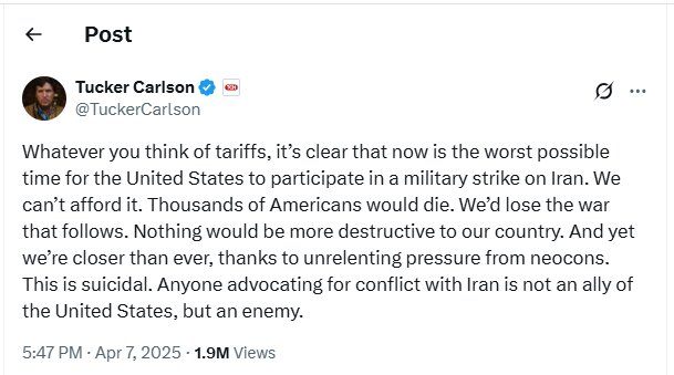 مجری آمریکایی: درگیری با ایران یعنی خودکشی و مرگ هزاران آمریکایی