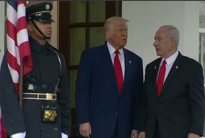 «نتانیاهو» وارد کاخ سفید شد+ فیلم