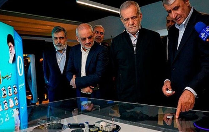 Pezeshkian tours Iran nuclear achievements exhibition