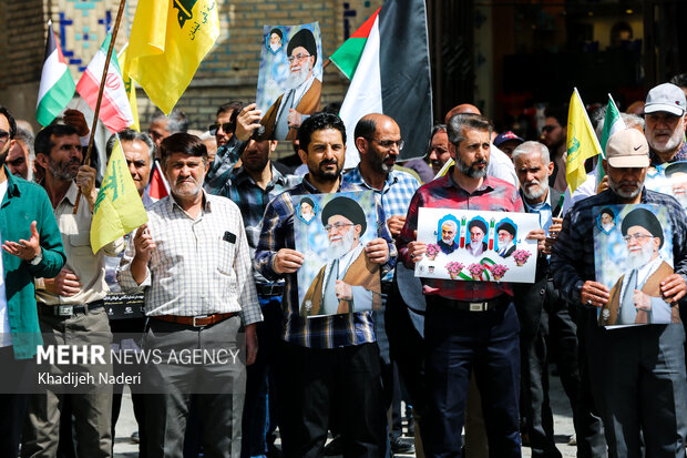 تجمع اعتراضی بازاریان اهواز در محکومیت نسلکشی اسرائیل در غزه