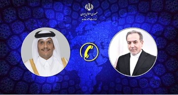 وزير الخارجية الايراني يناقش مع نظيره القطري اخر تطورات العلاقات الثنائية والاقليمية والدولية