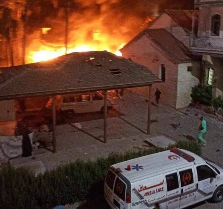 تجاوز رژیم صهیونیستی به بیمارستان المعمدانی در غزه