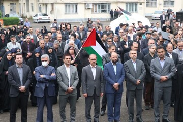 تجمع دانشگاهیان گیلان در حمایت از مردم غزه