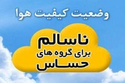 کیفیت هوای چهارمحال و بختیاری ناسالم