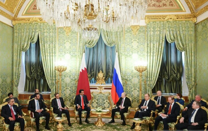Rusya lideri Vladimir Putin, Katar Emiri El Sani'yi Kremlin'de kabul etti Rusya lideri Vladimir Putin, Katar Emiri El Sani'yi Kremlin'de kabul etti