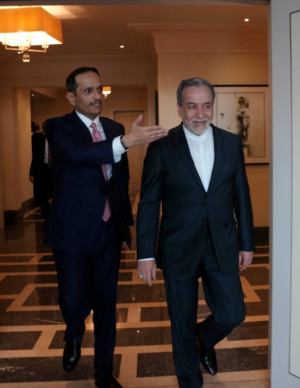 وزير الخارجية الايراني يلتقي نظيره القطري في موسكو