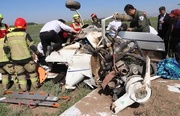 سقوط هواپیمای آموزشی در فرودگاه قزوین